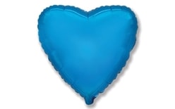 Fólia léggömb 45 cm kék szív