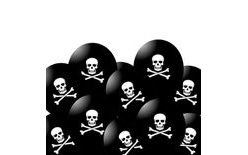 Black Pirate Balloons - 20 pcs