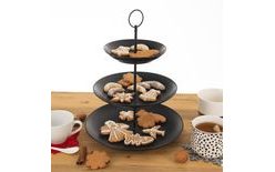 Serving stand for sweets and treats - 3 tiers - Black
