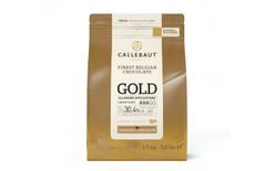 Zlatá čokoláda s chuťou karamelu Gold Callets - 2,5 kg