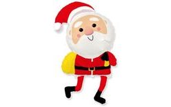 Fólia léggömb Happy Santa - Mikulás - Karácsony - 102 cm