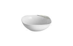 Zöld négyszögletű porcelán tál