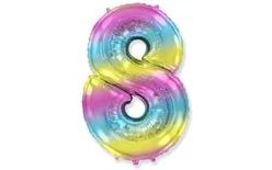 Léggömb fóliából számok Rainbow 115 cm - 8
