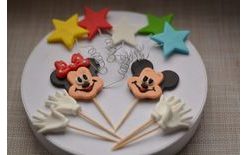 Sugar 2D (Two-Dimensional) Toppers Mickey & Minnie