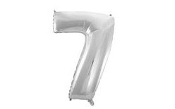 Balloon foil digits silver- SILVER 115 cm - 7