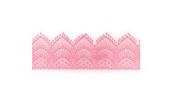 Cukrová krajka růžová - šířka 8 cm