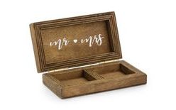 Dřevěná krabička na snubní prstýnky 10 x 5,5 cm