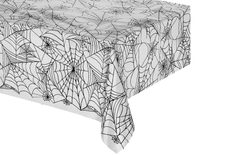 Transparent Tablecloth Spiderweb Design - 1.37 m x 2.74 m - Halloween