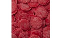 Čokoládová poleva v peckách červená - 340 g