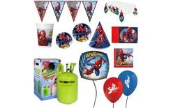 Detská narodeninová sada Spiderman s balónikmi a héliom - pre 10 osôb