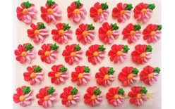 Cukrové ozdoby – kvety na platíčku 27 (30 ks)