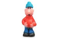 Postavička Mat ze seriálu Pat a Mat - marcipánová figurka na dort - červené tričko