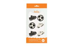 Cukrová dekorace na dort fotbal, 6ks