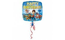 Balón foliový 43 cm " Happy birthday " - PAW PATROL / Tlapková patrola