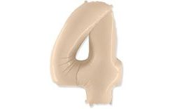 Krém színű fólia szám - 102 cm - 4