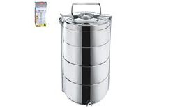Thermal Food Carrier Stainless Steel 4 Tiers, 14 cm