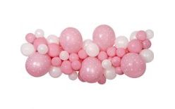 Balónková girlanda - Sada baby růžovobílá 300 cm - 65 ks - Baby shower