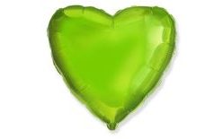 Fólia léggömb 45 cm Zöld lime szív