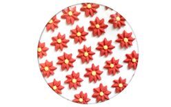 Sugar decoration - Gerberas 28 pcs red