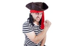 Adult Pirate Hat with Hair