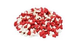 Sugar Sprinkles – White and Red Hearts 1 kg