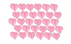 Cukrové dekorácie ružové srdiečka