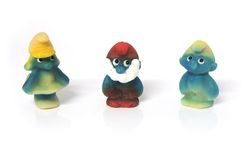 Three Smurfs - marzipan cake figure