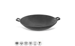 30 cm-es öntöttvas WOK serpenyő