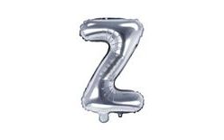 Balloon foil letter "Z", 35 cm, silver (NELZE PLNIT HELIEM)