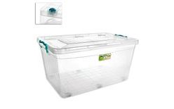 Plastic Storage Box with Wheels 40 L