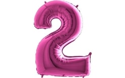 Balónik s číslicami z ružovej fólie - Ružový 115 cm - 2