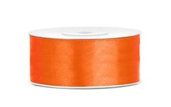 Szatén narancssárga szalag 25mm/25m