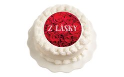 Edible paper for lovers Bouquet of roses - Z lásky - 20 cm