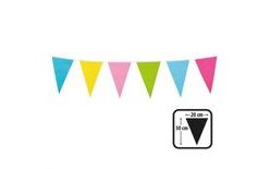Girlanda - barevné vlajky - PVC - 10 m