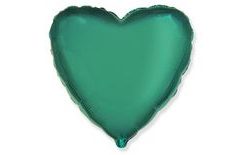 45 cm Foil Balloon Heart in Turquoise Green