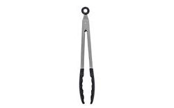 Stainless steel/silicone tongs 35 cm