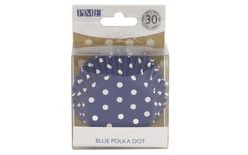 foil baking cups polka dot blue