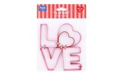 Valentínska sada vykrajovačiek na sušienky - LOVE (5 ks)