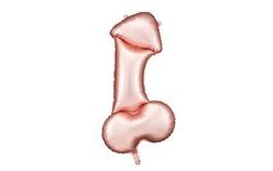 Penis Foil Balloon - Bachelorette Party - Rose Gold - 70 cm