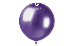 Chromovaný balónek 48 cm – lesklý fialový 1KS