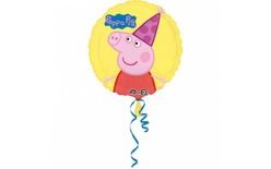 Balón foliový Prasátko Peppa - Peppa Pig - ŽLUTÝ - 43 cm