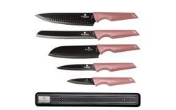 BERLINGERHAUS Sada nožů s magnetickým držákem 6 ks I-Rose Edition BH-2700