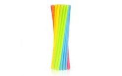 Plastic Straws - 9 x 240 mm - Mix of Colors - 250 pcs