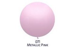 Obrovský balón ružový svetlý metalický