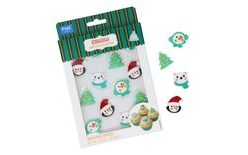 Vianočné jedlé cukrové dekorácie - Severný pól Express (Balenie po 12)