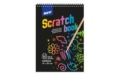 scratch pad 20x14cm 10l black/rainbow