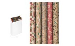 Christmas Wrapping Paper Roll 200x70 KRAFT Mix No.4 5811810