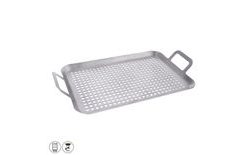 Stainless steel grill plate perforated 43x25 cm