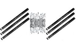 80cm Confetti - 6pcs SILVER RIBBONS - METALLIC SHREDS - New Year's Eve