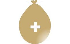 Balónek znak + zlatý